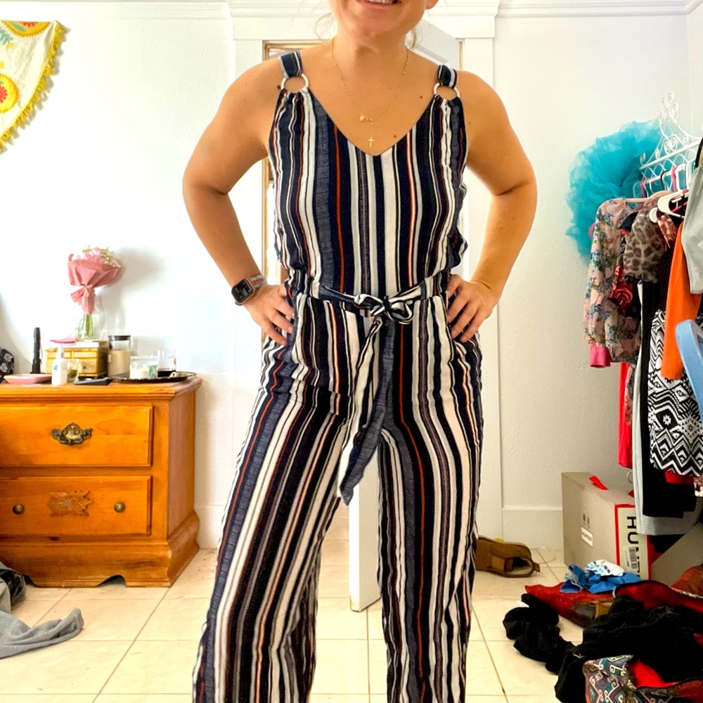 Striped jumpsuit